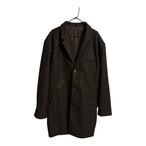 Old Navy Men’s Mid Length Topcoat Coat Black XXXL Preppy Luxury Classic - Picture 2 of 7
